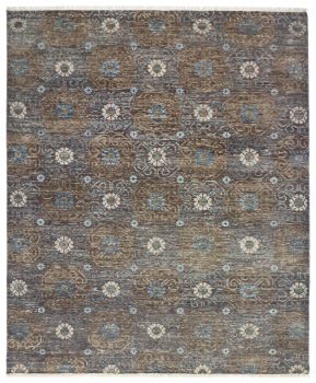 Hand Knotted Ikat Rug 8' X 9'10
